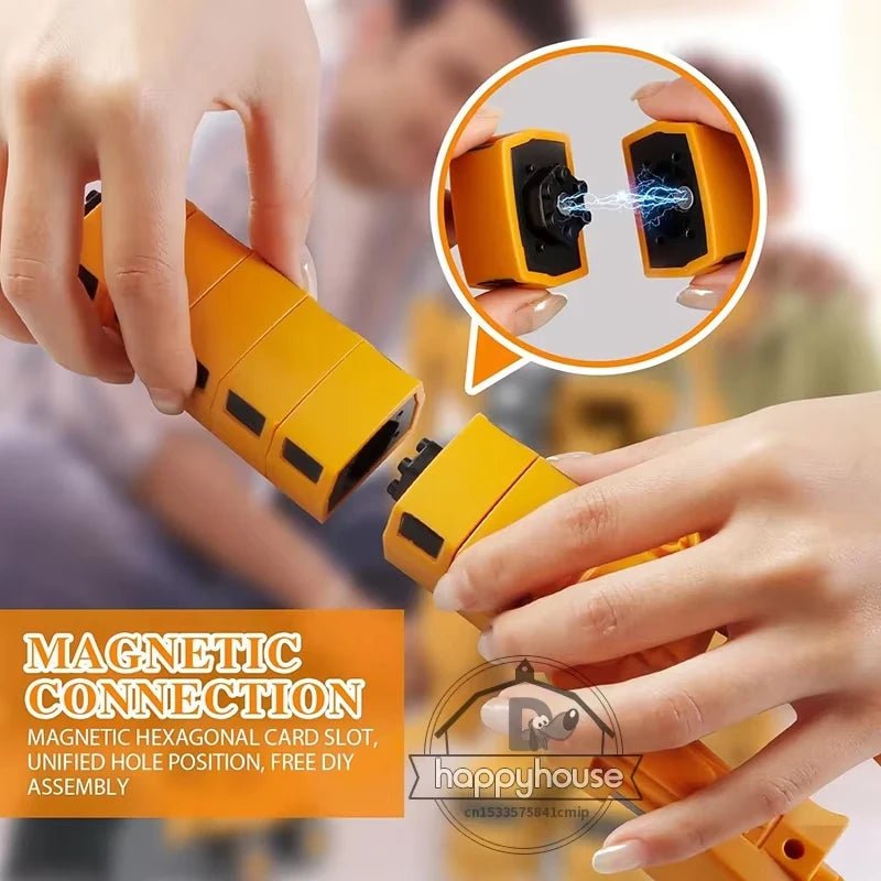 Transforming Robot Car Toy - Magnetic Blocks for Kids - silverfoxgoods