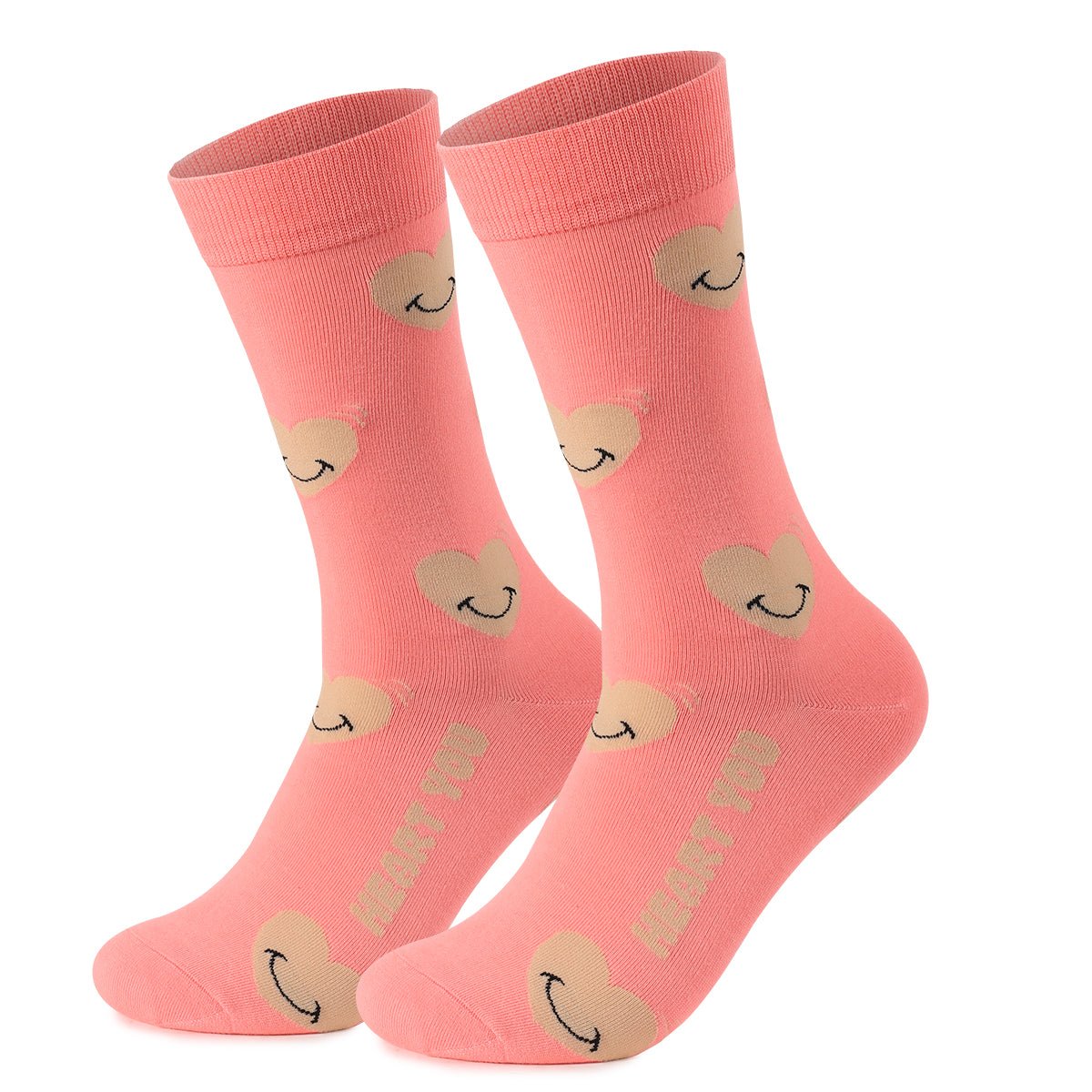 Trending Valentine's Day Gift Item 2 Pairs Of Mid - Calf Cotton Socks For Couples Unisex Soft And Cozy Design - silverfoxgoods