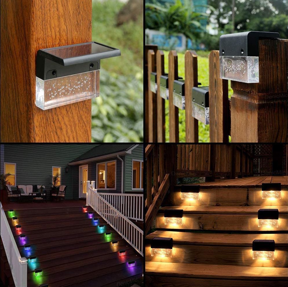 Waterproof New RGB LED Solar Light for Steps & Fence Light - silverfoxgoods