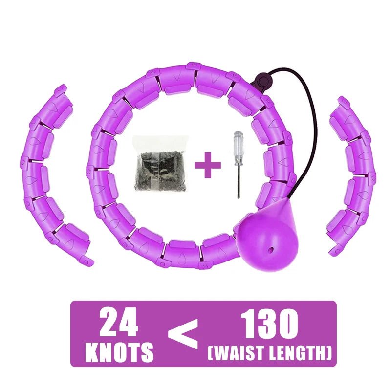 Weighted Fitness Hoop – Adjustable 2-in-1 Smart Exercise Circle for Adults - silverfoxgoods
