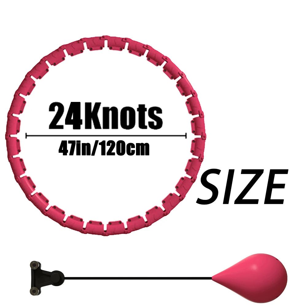 Weighted Fitness Hoop – Adjustable 2-in-1 Smart Exercise Circle for Adults - silverfoxgoods