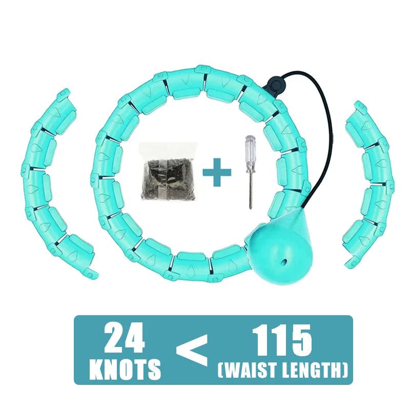 Weighted Fitness Hoop – Adjustable 2-in-1 Smart Exercise Circle for Adults - silverfoxgoods
