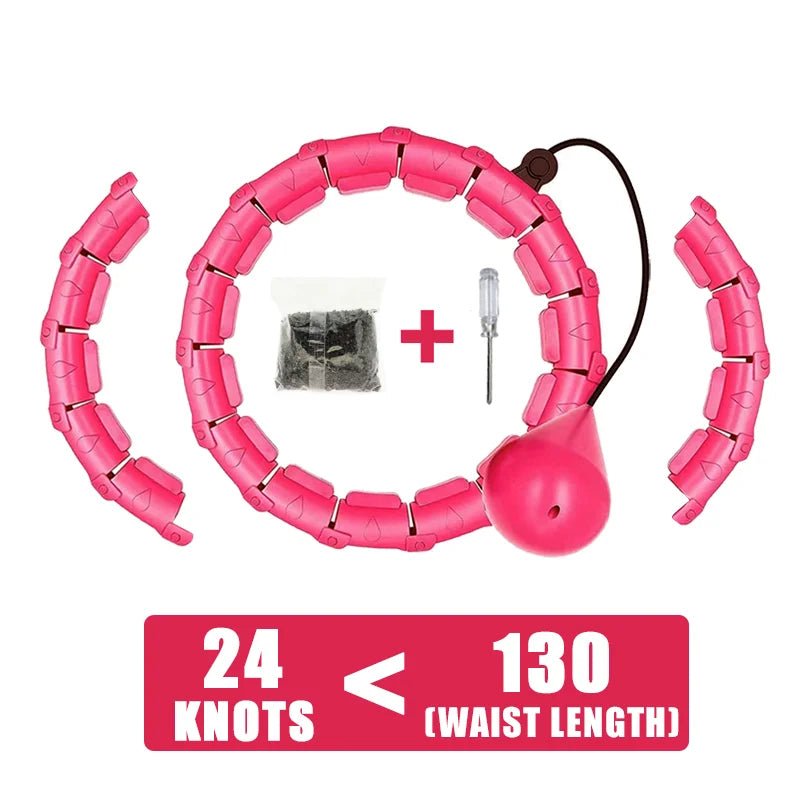 Weighted Fitness Hoop – Adjustable 2-in-1 Smart Exercise Circle for Adults - silverfoxgoods