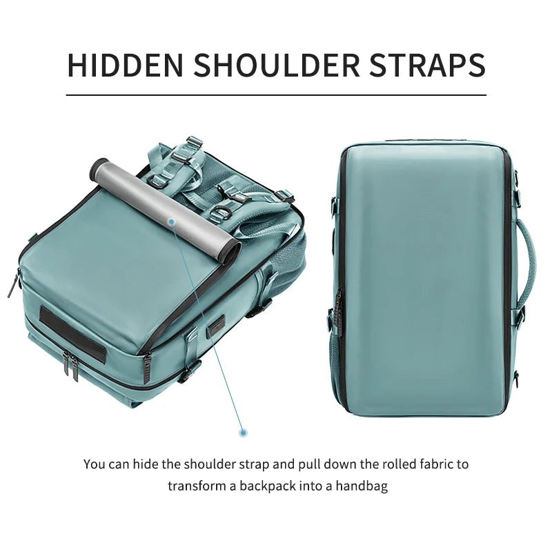 Waterproof 16" Laptop Backpack with Shoe Bag & USB Port - silverfoxgoods