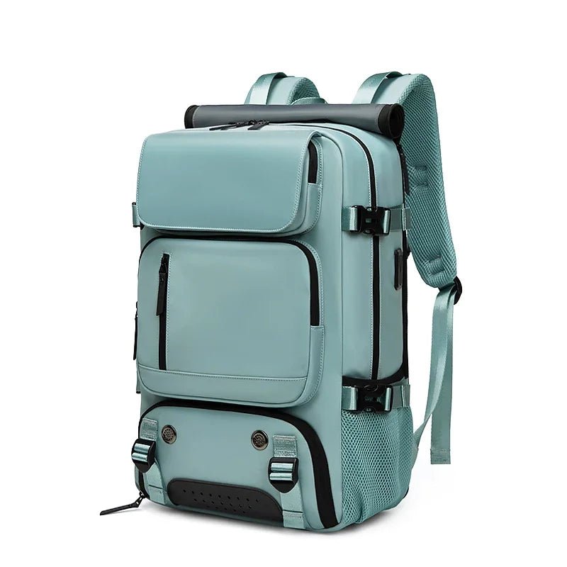Waterproof 16" Laptop Backpack with Shoe Bag & USB Port - silverfoxgoods