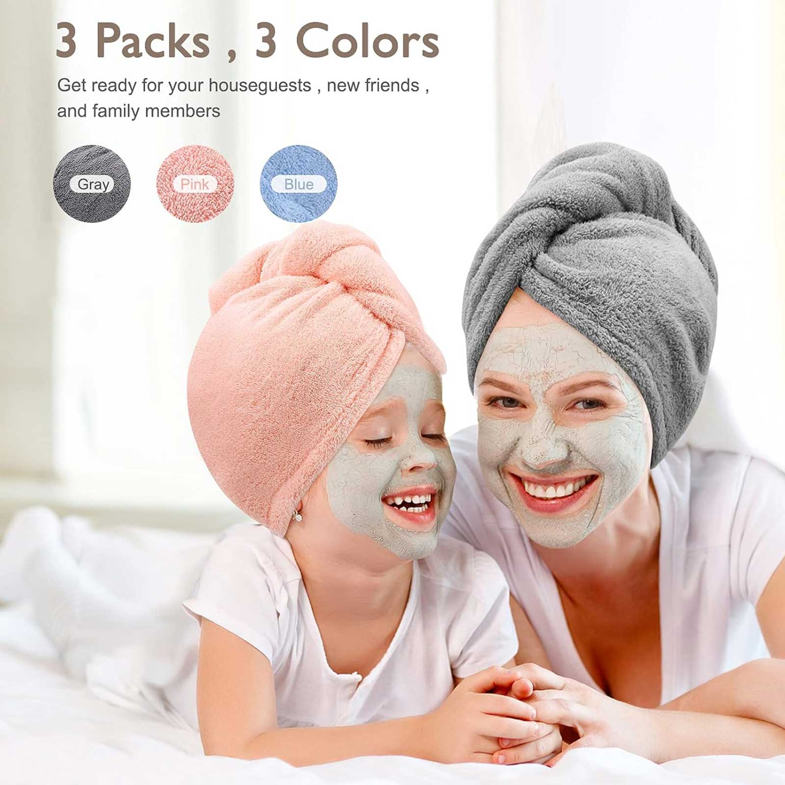 microfiber hair towel wrap women | Silver Fox Goods