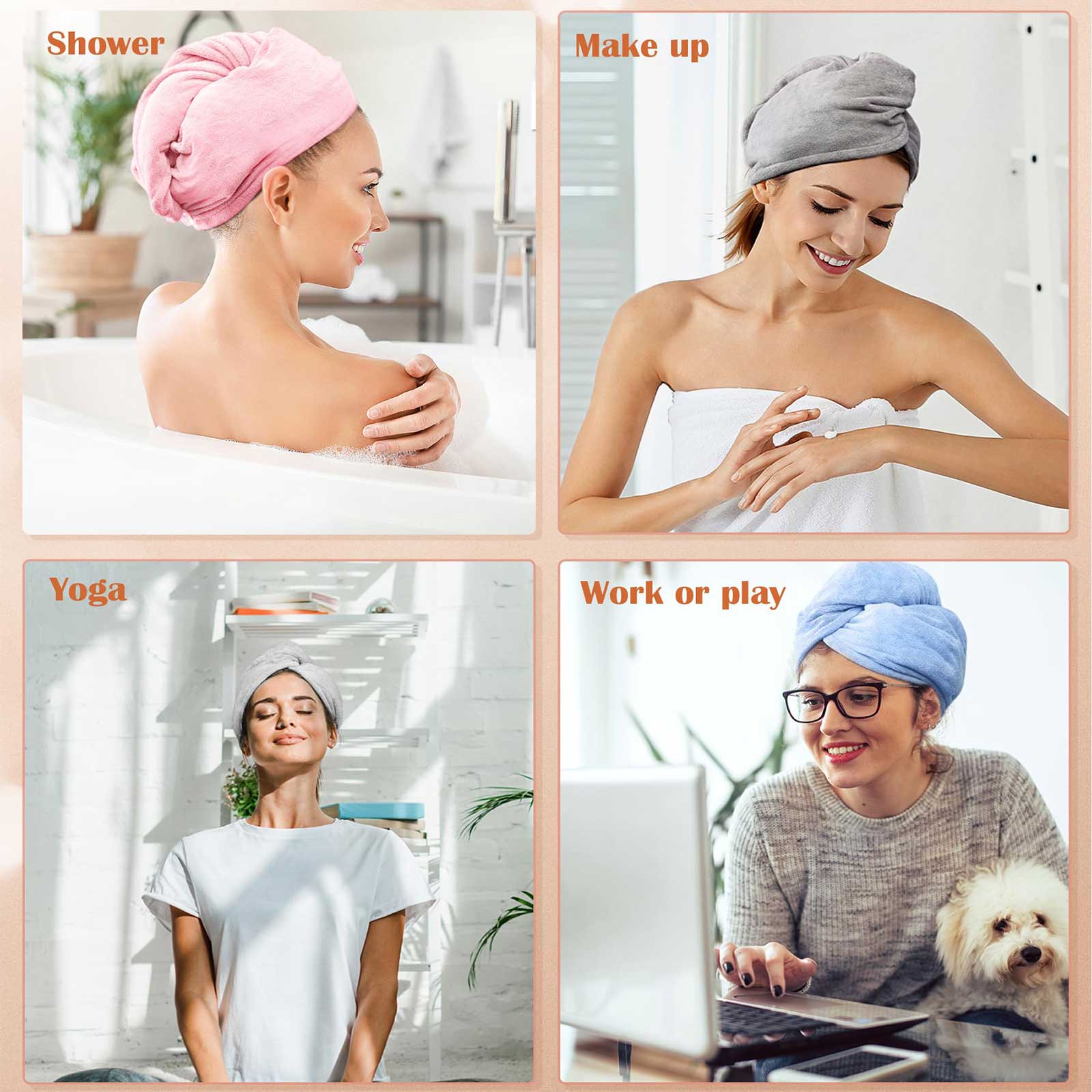microfiber hair towel wrap women | Silver Fox Goods