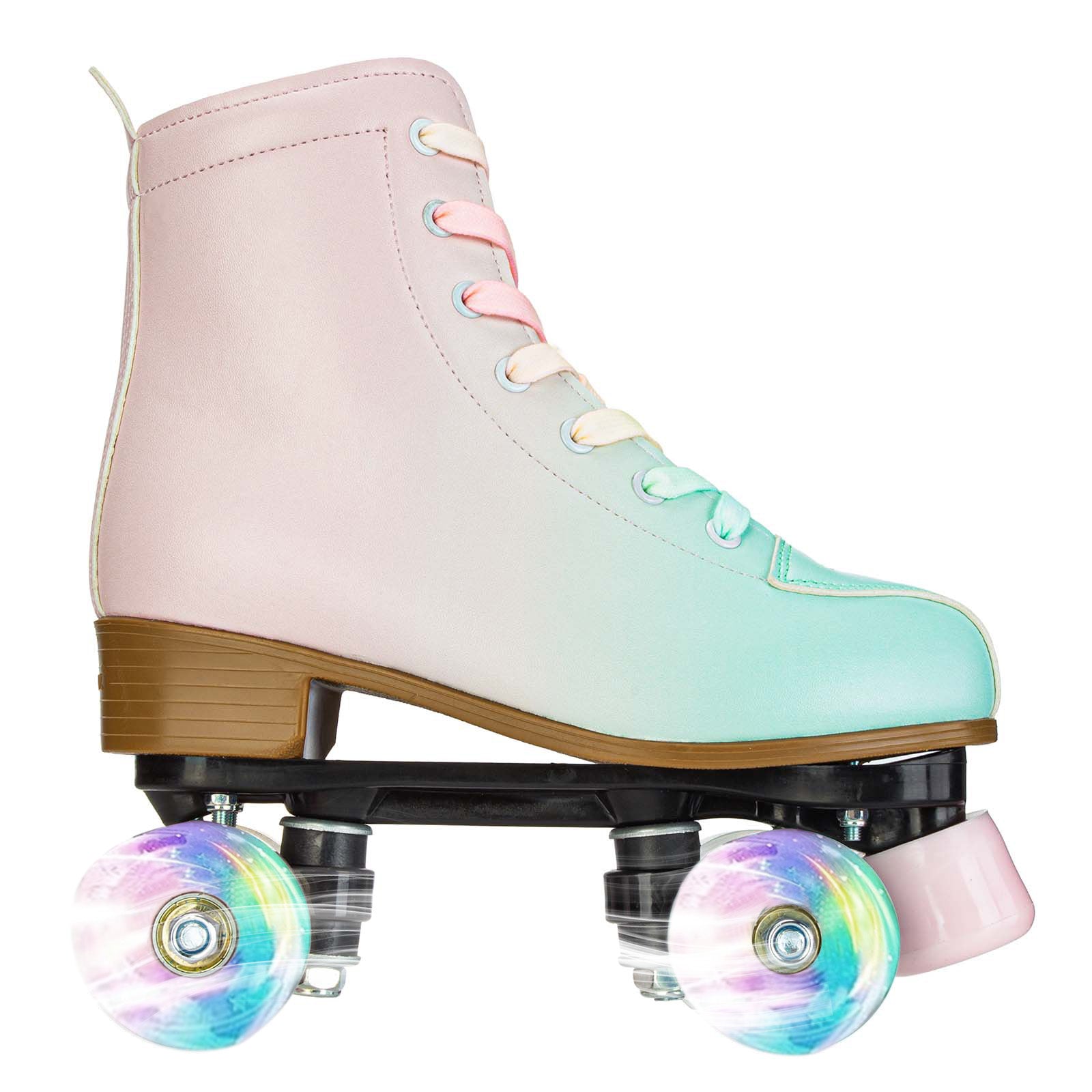 Women Double Row Roller Skates PU Leather Roller Skates Skating Shoes Inline 4 Wheels Sneakers Outdoor Children's Skate Shoes - silverfoxgoods