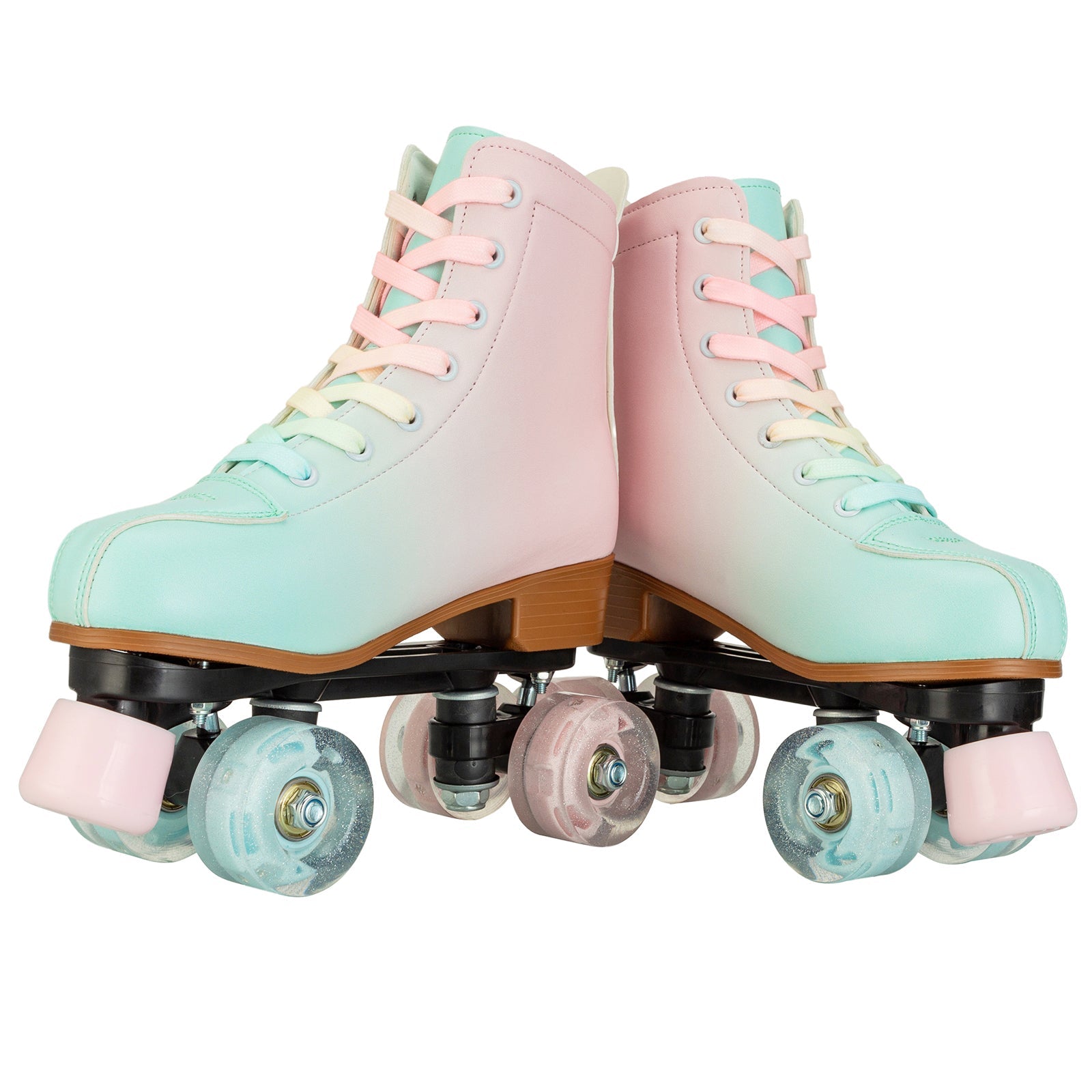 Women Double Row Roller Skates PU Leather Roller Skates Skating Shoes Inline 4 Wheels Sneakers Outdoor Children's Skate Shoes - silverfoxgoods
