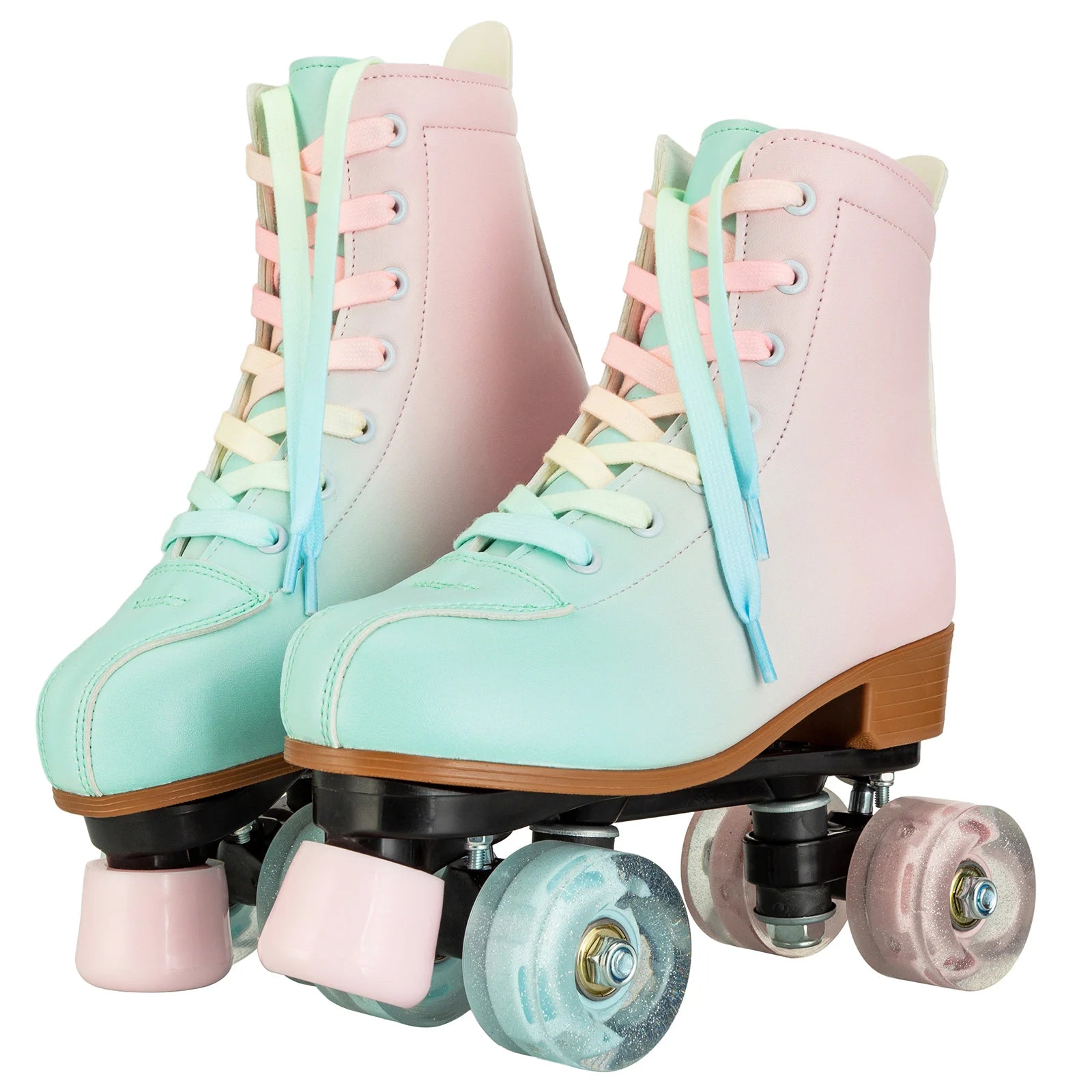 Women Double Row Roller Skates PU Leather Roller Skates Skating Shoes Inline 4 Wheels Sneakers Outdoor Children's Skate Shoes - silverfoxgoods