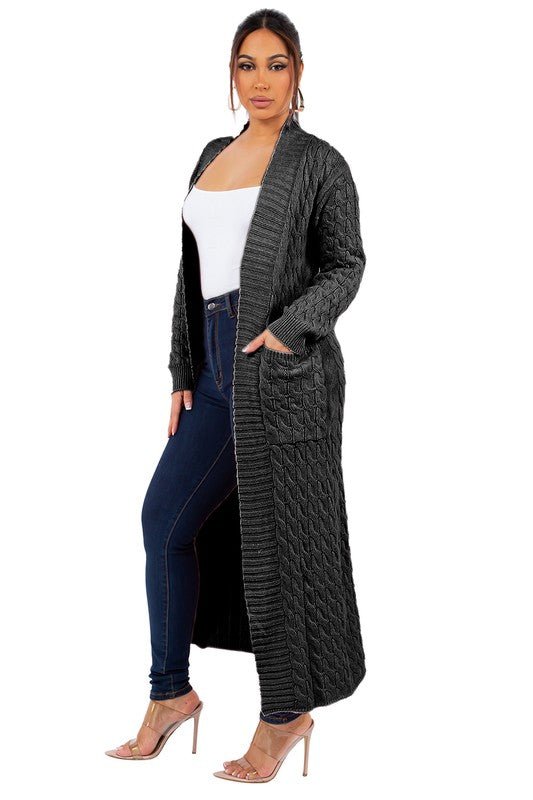 WOMEN FASHION LONG MAXI SWEATER CARDIGAN - silverfoxgoods