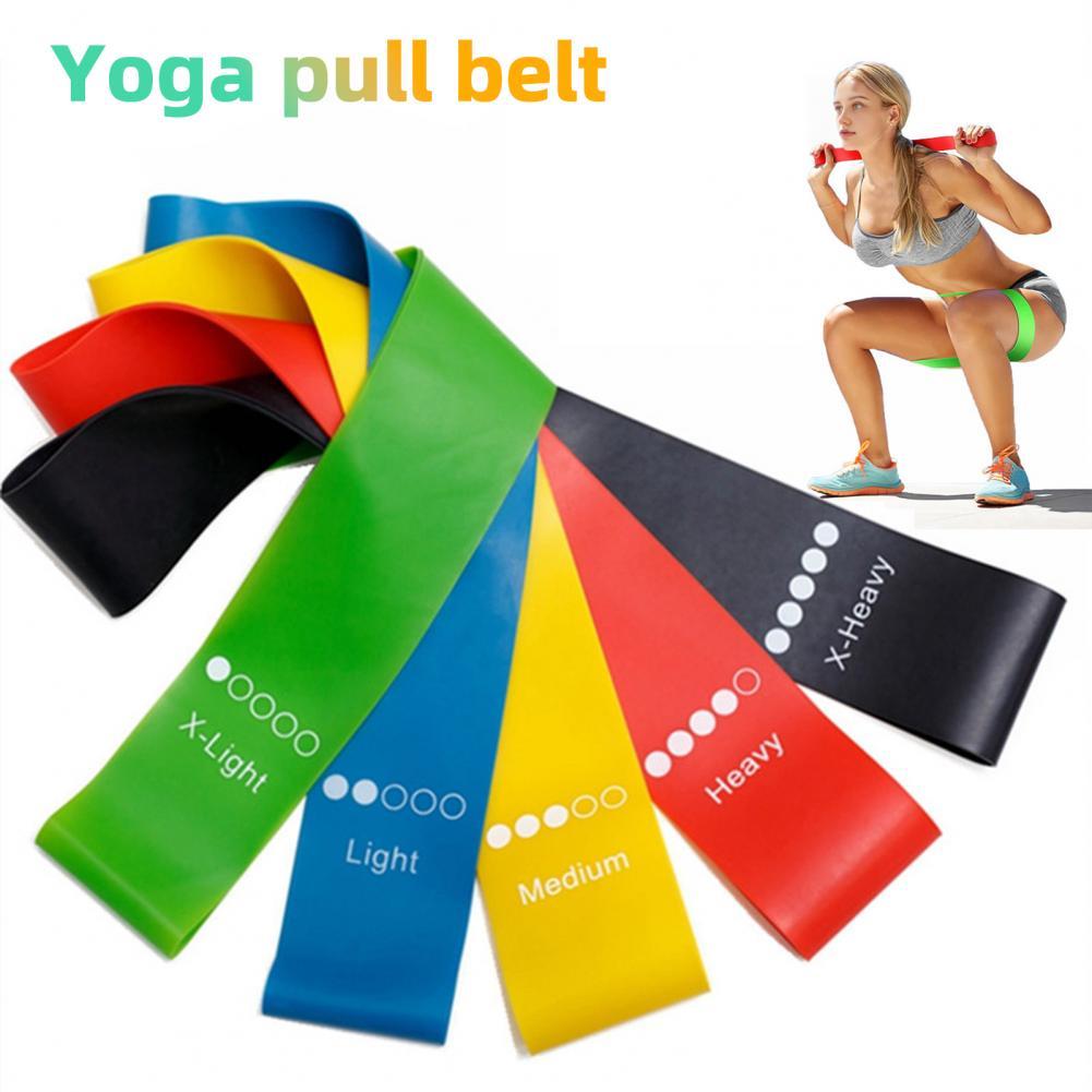 Yoga Resistance Bands Set - Indoor/Outdoor Fitness Pilates Elastic Workout Gear - silverfoxgoods