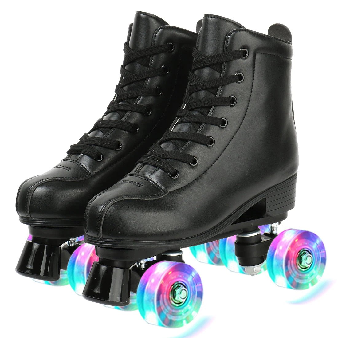 YYW Flashing Quad Roller Skates for Adults - Outdoor Skating Sneakers - silverfoxgoods