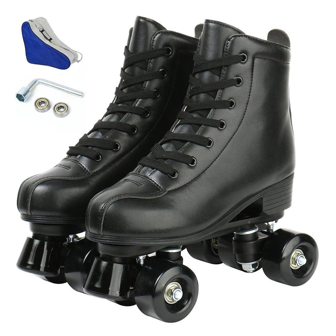 YYW Flashing Quad Roller Skates for Adults - Outdoor Skating Sneakers - silverfoxgoods